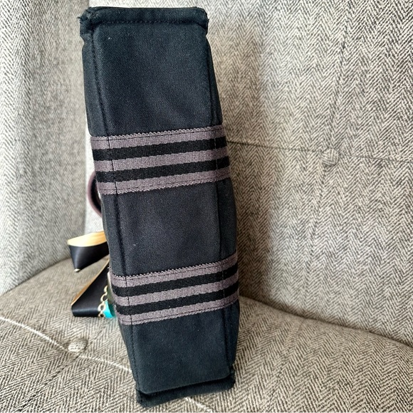 🦚HP🦚 HERMÈS Noir Toile Officier Fourre-Tout PM Bag - Picture 3 of 13